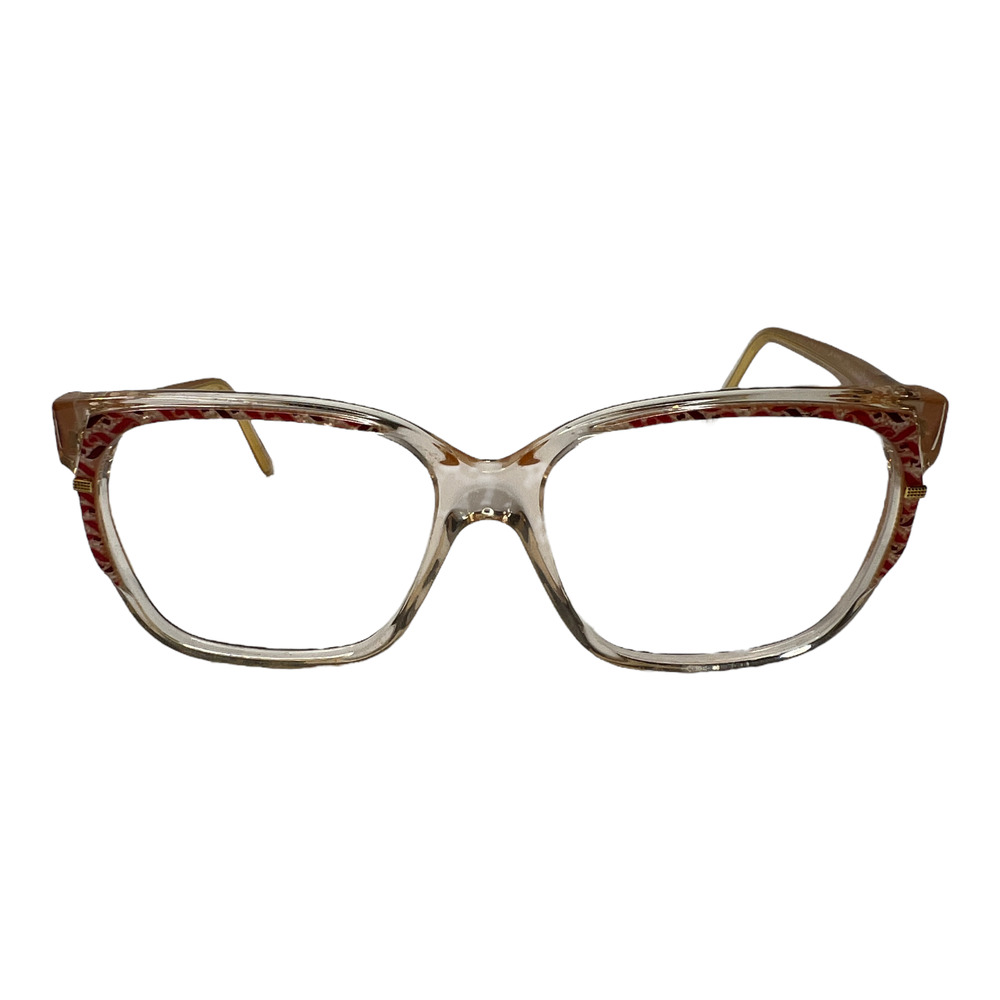 Arroganza Eyeglasses Vintage Rare Clear Red Yellow Square Cat Eye 780152 H3564